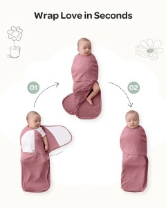 Set 2 Săculeți Swaddle 0-3 luni (3,5–6,5 kg) – Bloom - Img 2