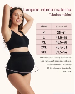 Set 3 chiloți pentru gravide Soft – super comozi, talie înaltă cu suport abdominal, XL - Img 2
