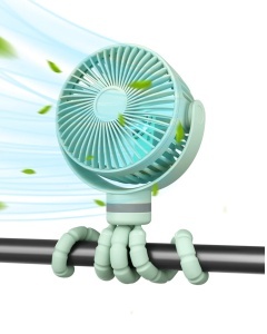 Ventilator 360 grade MULTIFUNCTIONAL portabil pentru cărucior – Verde