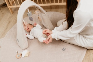 Arcadă activități pentru bebe cu jucării senzoriale – Gri - Img 2