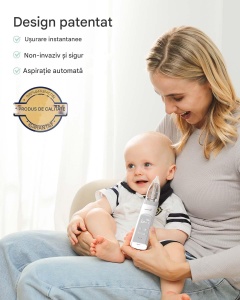 Aspirator nazal electric reîncărcabil pentru bebeluși – 3 niveluri de aspirare, muzică și lumină, 3 capete din silicon - Img 4