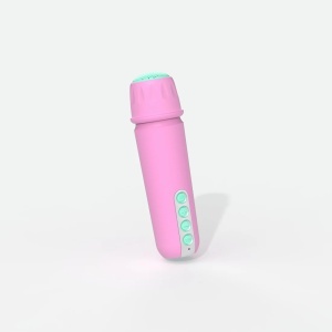 Boxă bluetooth și set Karaoke - Roz - Img 4
