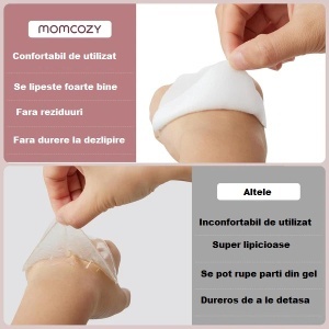 Comprese din hidrogel cu lanolină calmantă pentru mameloane, efect răcoritor instantaneu, 6 bucăți - Img 2