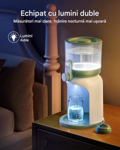 Încălzitor de apă instant pentru lapte praf, cu iluminare dublă pentru hrănirea nocturnă și 6 niveluri de temperatură - Img 4