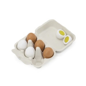 Ouă din lemn jumătăți (6 pcs)