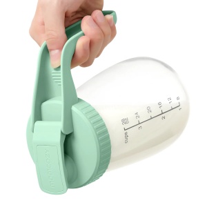 Recipient din sticlă pentru stocare lapte matern sau pregătirea formulei- Verde Momcozy - Img 2
