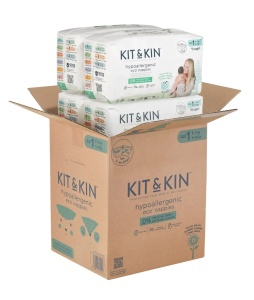Scutece Hipoalergenice Eco Kit&Kin, Marimea 1, 2-5 kg, 152 buc