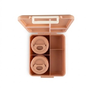 Set trio prânz cu recipiente termice - Roz - Img 3