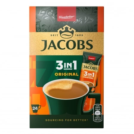 JACOBS 3in1 Original Mix Cafea Instant Plic 24buc