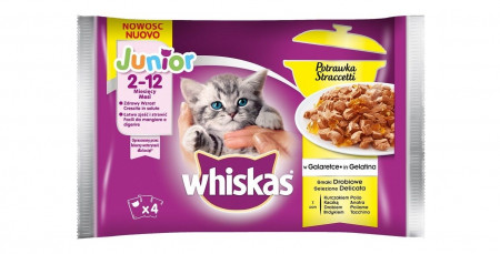 Mancare Umeda pentru Pisici WHISKAS Junior 4x100g