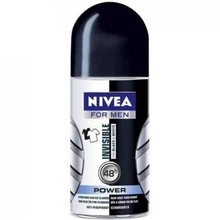 NIVEA Men Antiperspirant Roll On Invisible Black & White 50ml