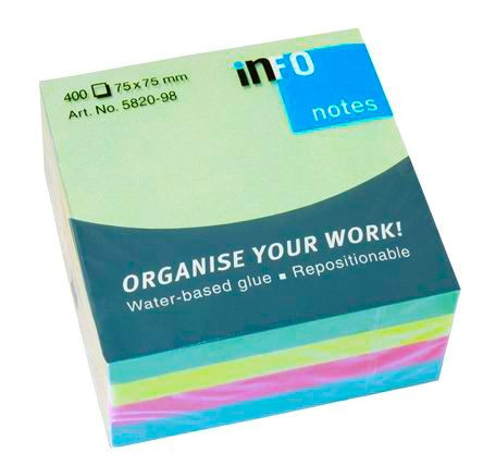 Post-It Colorat SCRIBANT 75x75mm 5x80File
