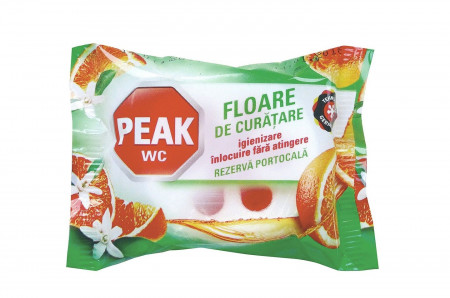 Rezerva Dezinfectant Odorizant Solid Pentru Vasul de Toaleta PEAK WC Floare de Curatare Portocale 45g