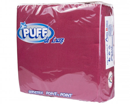 Servetele de Masa Colorate PUFF Rosii 38x38cm 2str 20buc