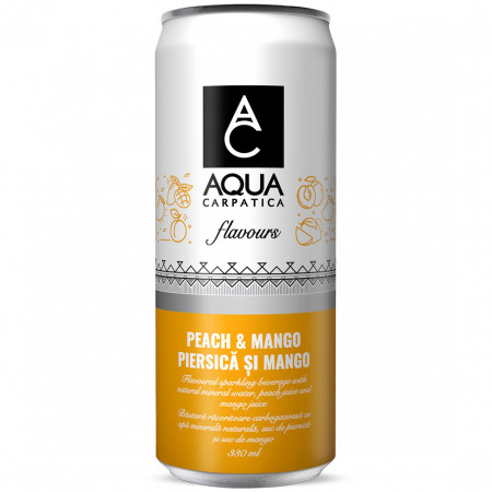 Apa Minerala Aromatizata Carbogazoasa AQUA CARPATICA Piersica si Mango doza 4x330ml
