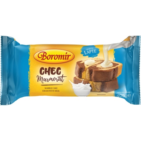 BOROMIR Chec Marmorat cu 15% Cremă cu Lapte 400g