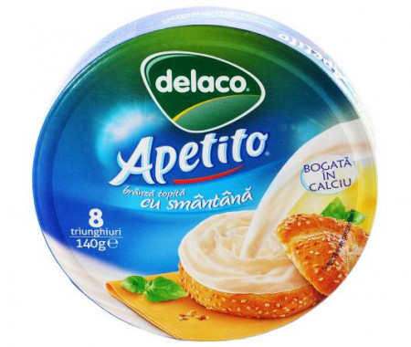 Branza Topita Triunghiuri cu Smantana DELACO 140g