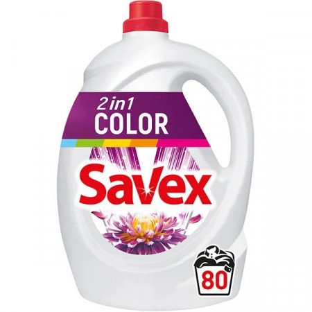 Detergent Lichid Automat pentru Rufe Colorate 2in1 Gel SAVEX Color 4.4L - 80 Spalari