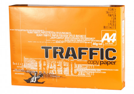 Hartie pentru Copiator / Imprimanta A4 80g/m2 TRAFFIC 5x500buc