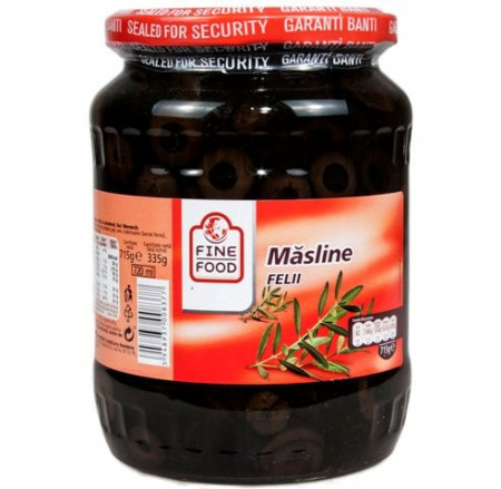 Masline Negre Felii FINE LIFE 715g / 335g (net)