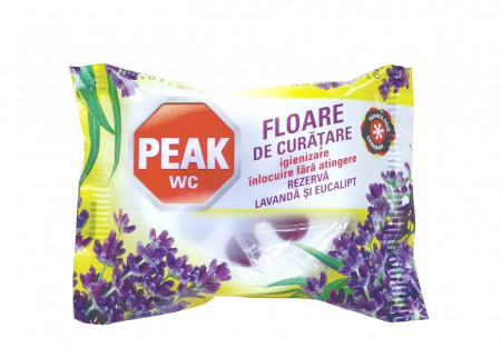 Rezerva Dezinfectant Odorizant Solid Pentru Vasul de Toaleta PEAK WC Floare de Curatare Lavanda 45g