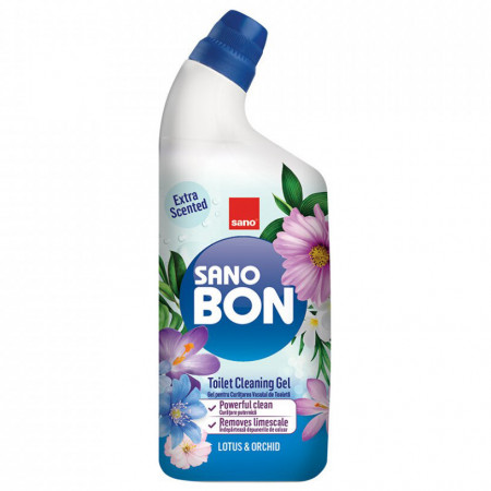 SANO Gel pentru Curatarea Vasului de Toaleta cu Parfum de Lotus & Orhidee 750ml