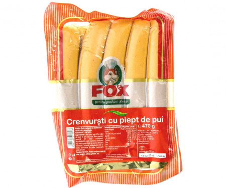 Cremwursti cu Piept de Pui FOX / CAROLI 470g