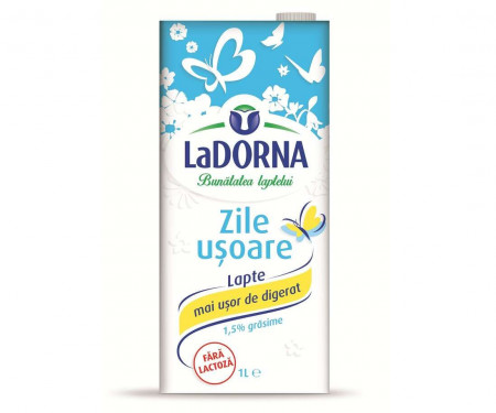 Lapte Fara Lactoza UHT Zile Usoare La DORNA 1.5% 1L