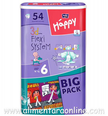 Scutece BELLA Happy 6 (16+ Kg) 54buc