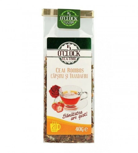 5 O'CLOCK Ceai de Rooibos, Capsuni si Trandafiri 80g