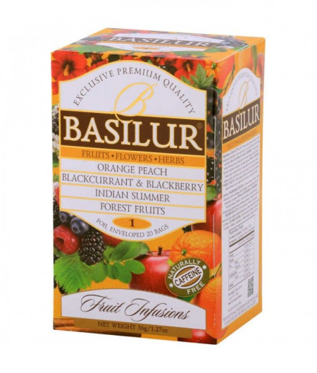 BASILUR Assorted Fruit Infusions Vol.1 Ceai de Fructe Plic 20buc 36g