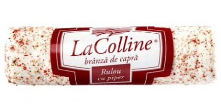 Branza de Capra Rulou cu Piper La COLLINE 100g
