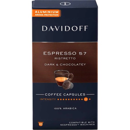 DAVIDOFF Capsule Nespresso Espresso 57 Ristretto 10x5.5g