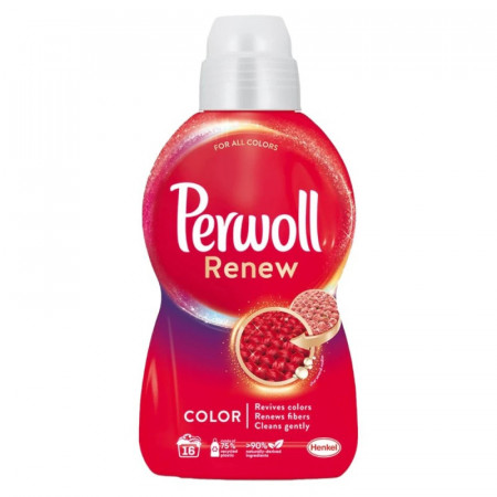 Detergent Lichid Automat pentru Rufe Colorate PERWOLL Color Fiber (Rosu) 990ml - 16 Spalari