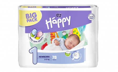 Scutece BELLA Happy 1 (2-5Kg) 78buc
