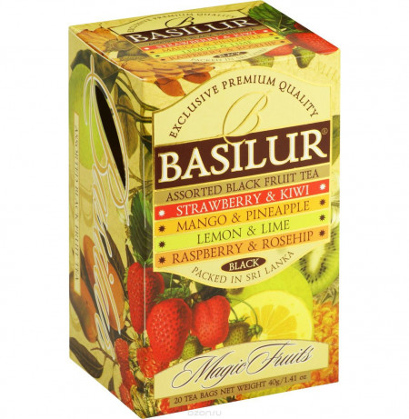 BASILUR Assorted Magic Fruits Ceai Negru cu Fructe 20buc 40g