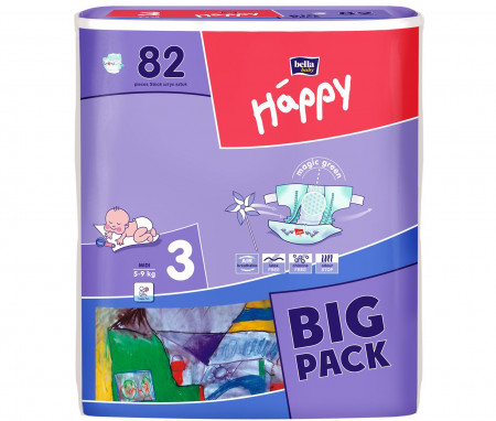 Scutece BELLA Happy 3 (5-9Kg) 82buc