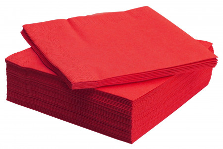 Servetele de Masa Colorate ALIA Rosii 33x33cm 2str 150buc