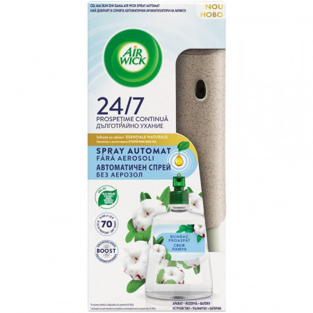 AIRWICK Naturmatic Odorizant de Camera Bumbac Proaspat 223ml