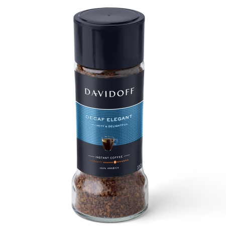 DAVIDOFF Decaf Elegant Velvety & Delightful Cafea Instant, Solubila 100g