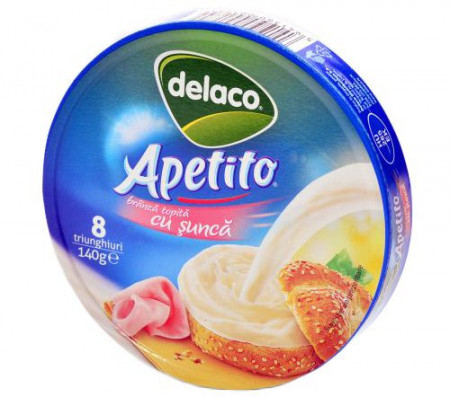 Branza Topita Triunghiuri cu Sunca DELACO140g
