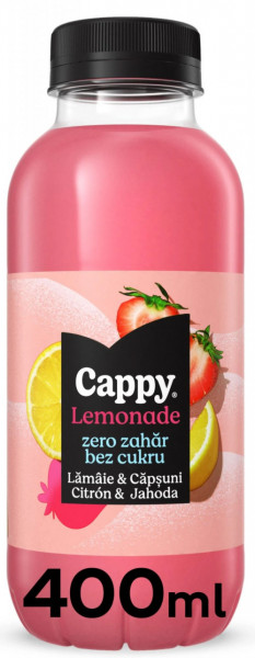 CAPPY Limonada fara Zahar cu Lamaie si Capsuni 6x400ml
