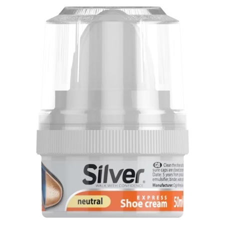 Crema pentru Pantofi Solida cu Aplicator Incolora SILVER 50ml