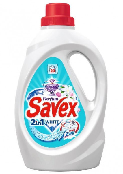 Detergent Autom/at Lichid pentru Rufe Albe SAVEX White 1.1L