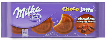 MILKA Jaffa Biscuiti cu Spuma Inveliti in Ciocolata 128g