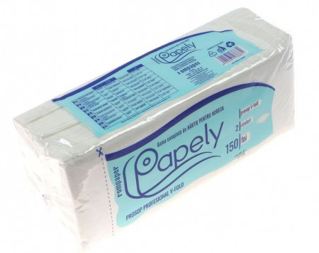 Prosop de Hartie V Fold 2 str. PAPELY 21x25cm 150 de foi