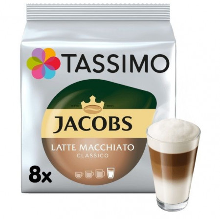 TASSIMO Typ Latte Macchiato Classico - Capsule cu Cafea 16buc 8 bauturi