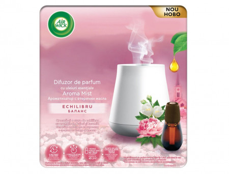 AIRWICK Difuzor Parfum cu Uleiuri Esentiale Aroma Mist Bujor si Iasomie 20ml