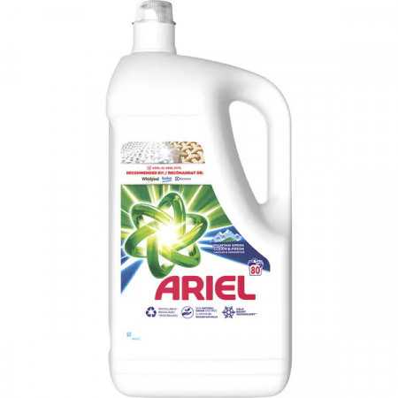 ARIEL Mountain Spring Clean & Fresh Detergent Automat Gel pentru Rufe 80 Spalari 4L