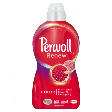 Detergent Lichid Automat pentru Rufe Colorate PERWOLL Color Fiber (Rosu) 1,98L - 36 Spalari